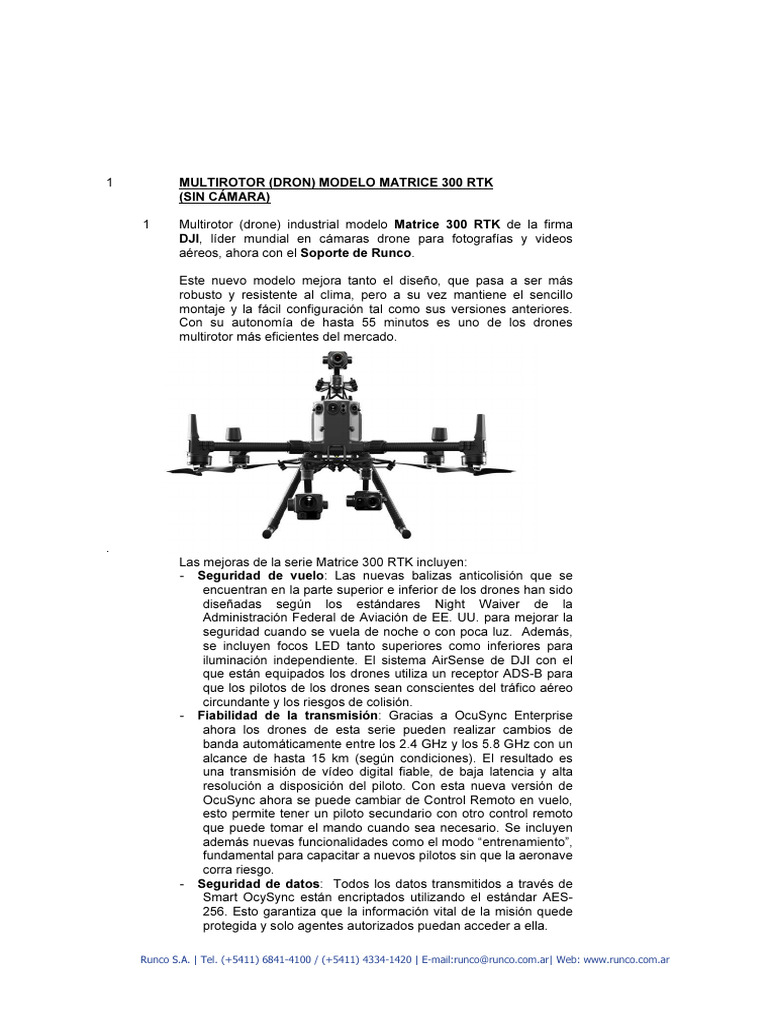 Matrice 300 RTK Opcional Base DRTK2 | PDF