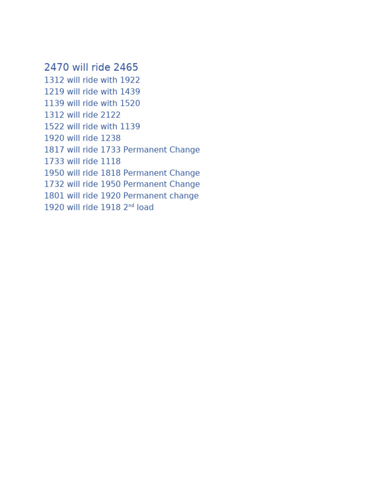 Bus Changes | PDF