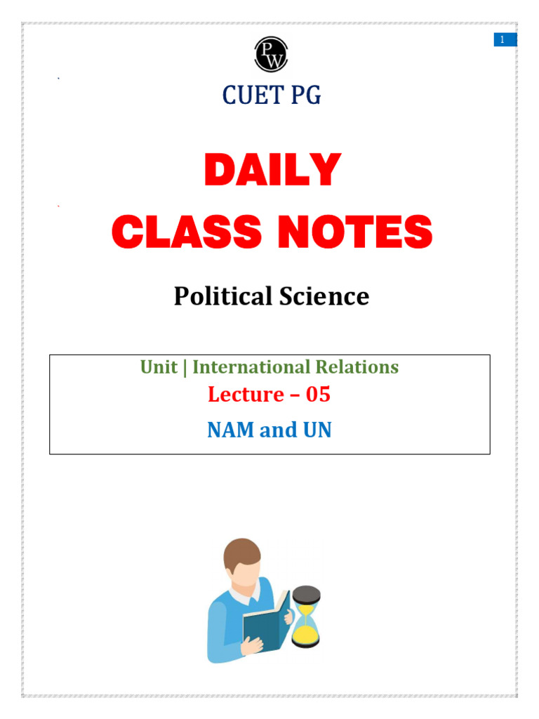 International Relations 05 Daily Class Notes_removed | PDF