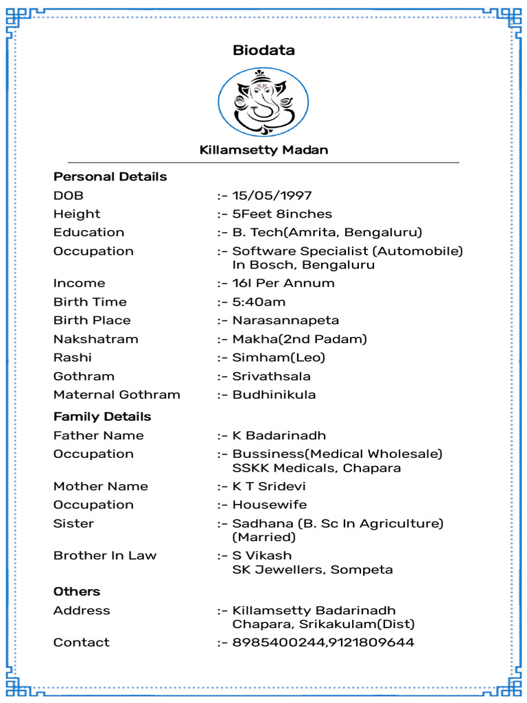 Biodata 14 | PDF