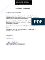 Certificate of Employment (Command Media)