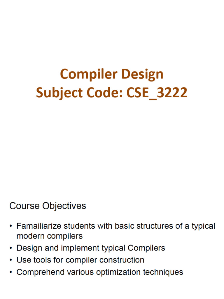 1-M1-Language Processor-The Structure of A Compiler | PDF | Parsing ...