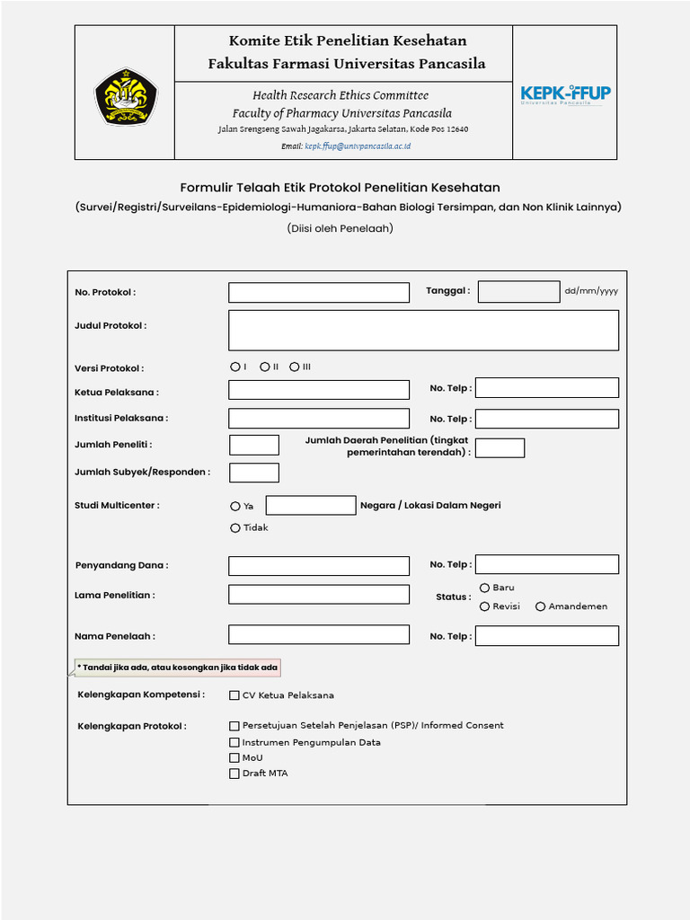 Kepk Ffup Penugasan Review 473 Formulir+Telaah+Reviewer 3840 | PDF