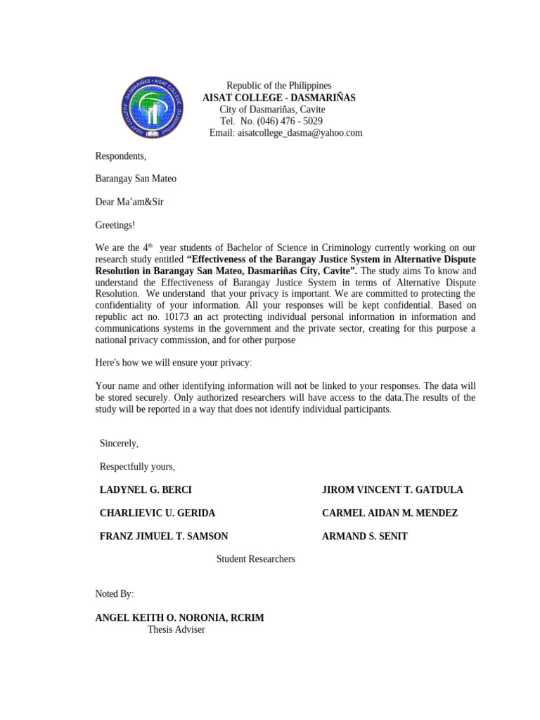 Questionnaire LeTTER | PDF