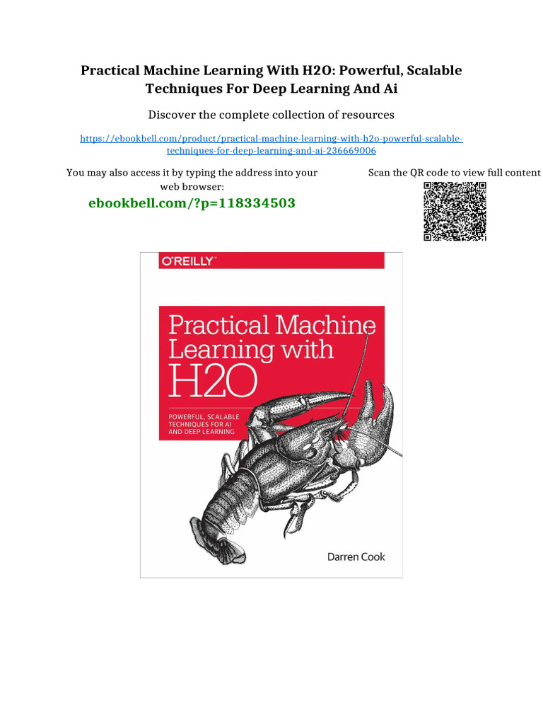 Practical Machine Learning With H2O: Powerful, Scalable Techniques For ...