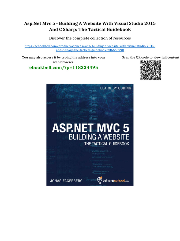 MVC 5 - Building A Website With Visual Studio 2015 and C Sharp: The ...