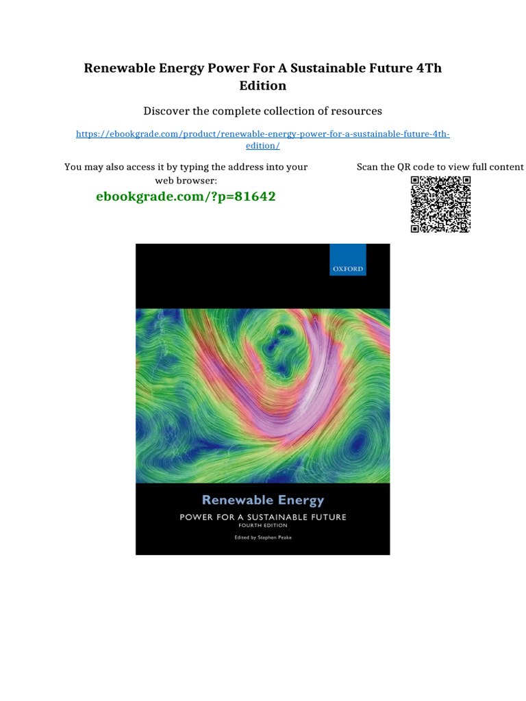 Renewable Energy Power for a Sustainable Future 4th Edition sample ...