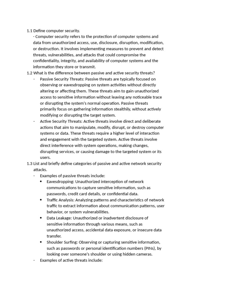 Questions MID TERM | PDF | Encryption | Key (Cryptography)