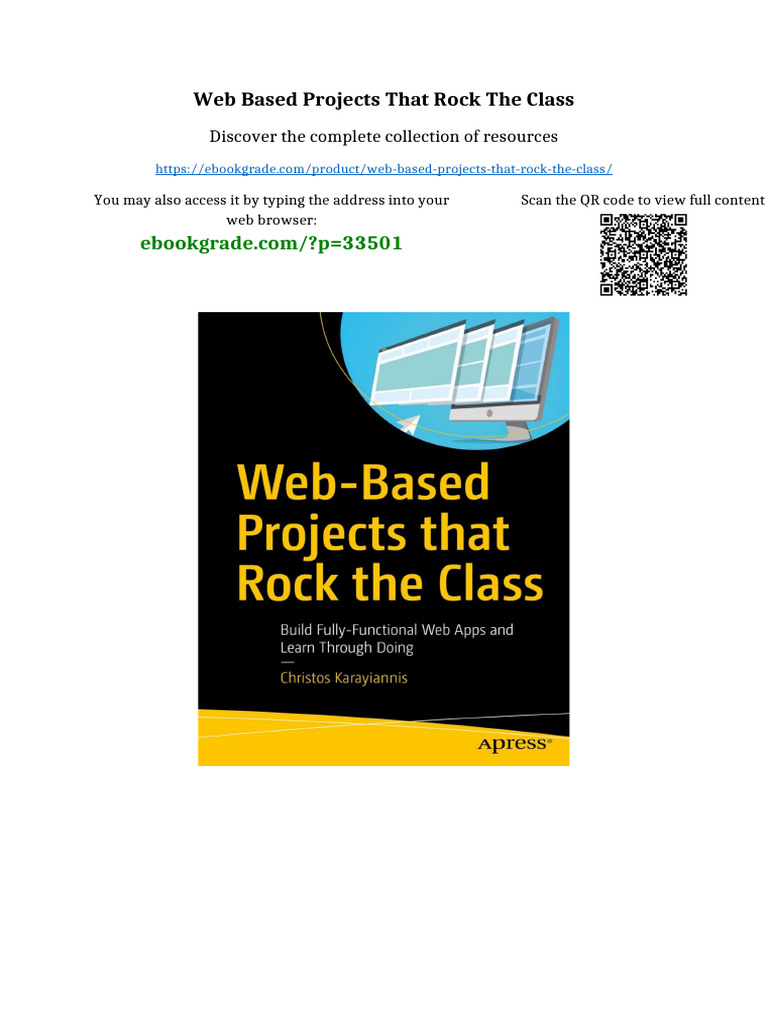 Web Based Projects that Rock the Class download full chapters | PDF