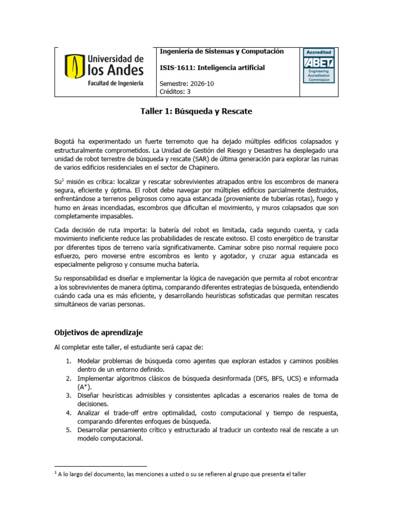 Taller 1 | PDF | Inteligencia artificial | Inteligencia (IA) y semántica