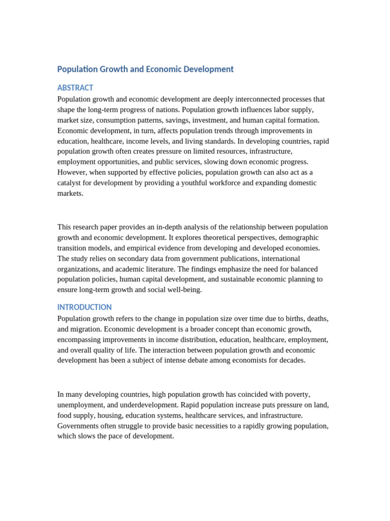 Population_Growth_and_Economic_Development_Expanded_15_Pages | PDF ...