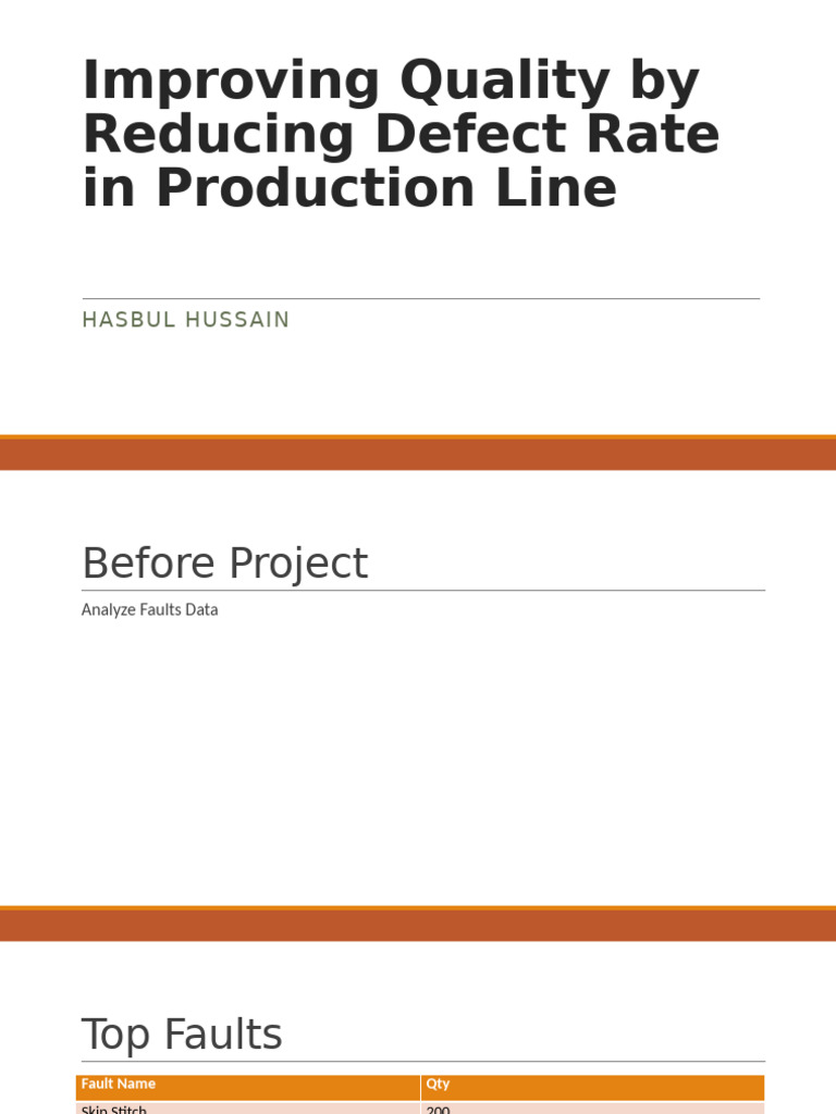 Improving Quality by Reducing Defect Rate in Production | PDF ...