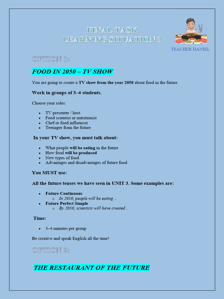 Final Task Unit 3 4 Eso | PDF