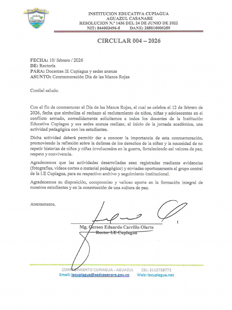 Circular 004-2026 | PDF