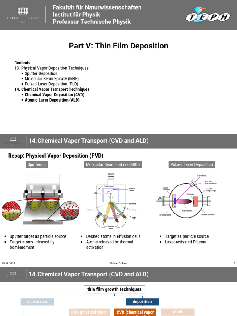 Lec 12 | PDF | Chemical Vapor Deposition | Thin Film