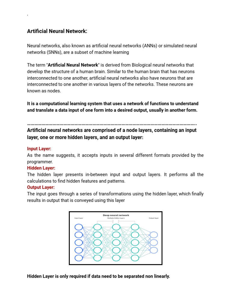 Artificial Neural Network Unit1 | PDF
