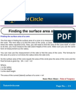 Finding The Surface Area of A Cone