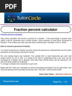 Fraction Percent Calculator