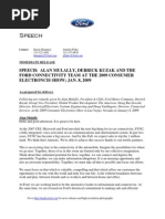 Download Ford Keynote from CES 2009 by Ford Motor Company SN9979781 doc pdf