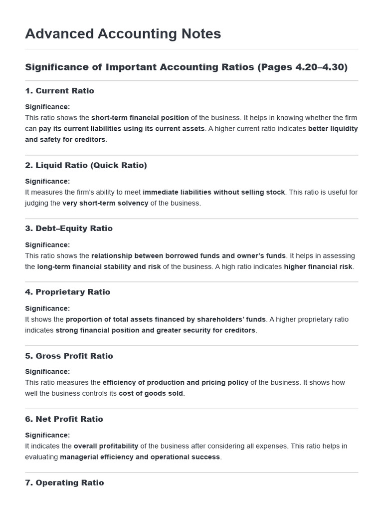 Advanced Accounting Notes | PDF | Stocks | Market Liquidity