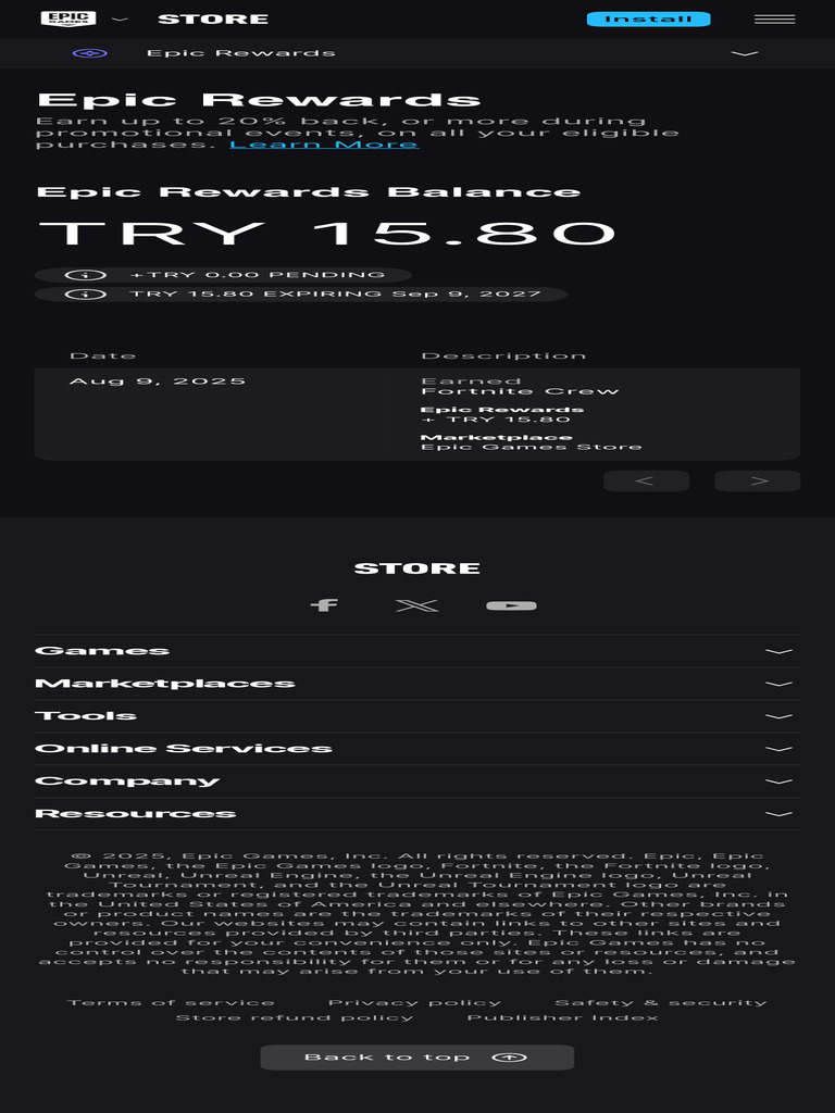 Epic Rewards | PDF