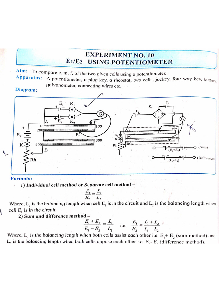Potentiometer Using Sum and Diff Method | PDF