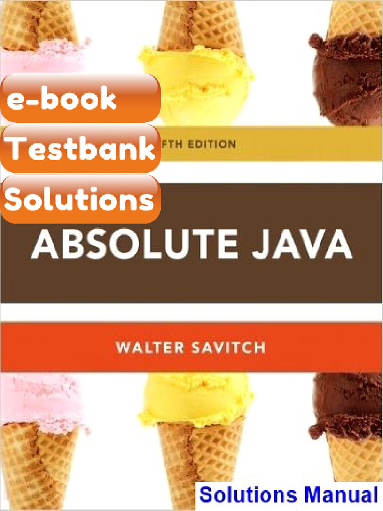 Ebook & Testbank Absolute Java 5th Edition Walter Savitch | PDF ...