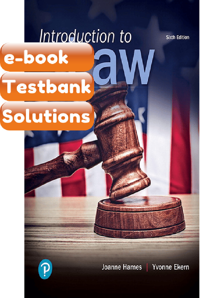 Testbank - Introduction To Law 6th Edition by Joanne Hames | PDF | Subscription Business Model ...