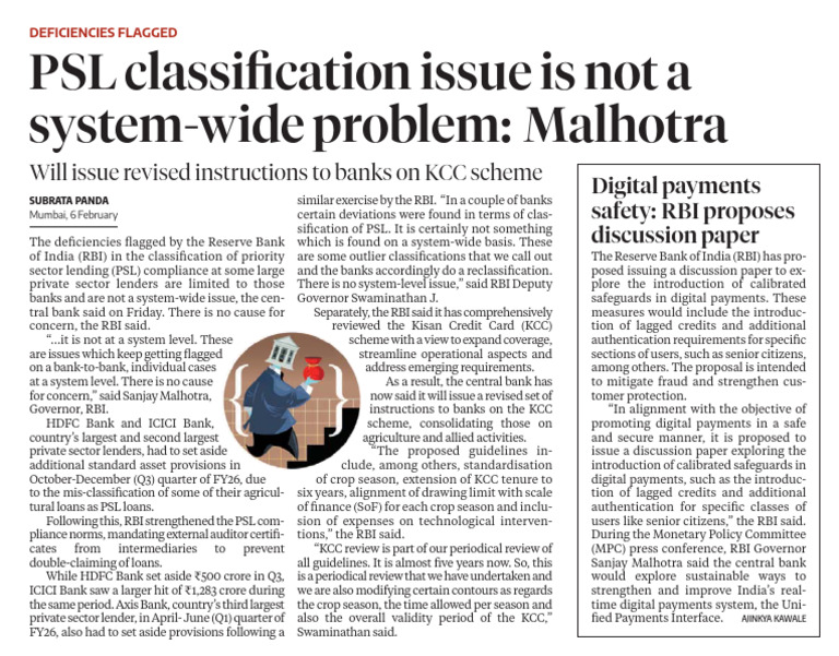 PSL Classification Issue is Not a System-wide Problem- Malhotra | PDF ...
