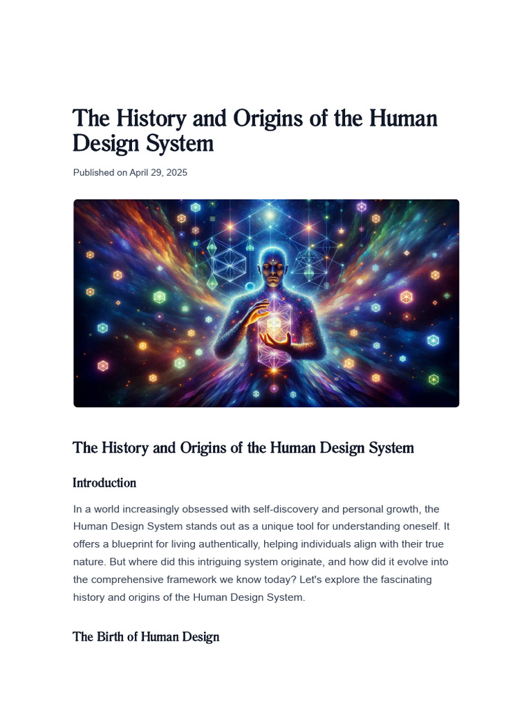 The History and Origins of The Human Design System - Humandesign WTF ...
