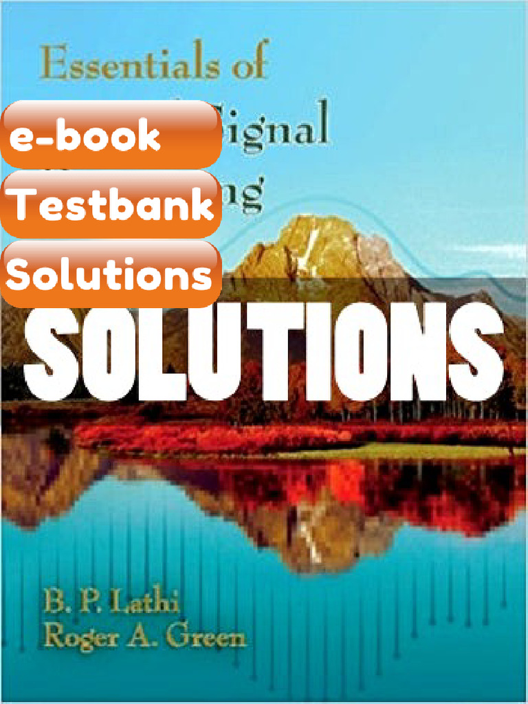 eBook & Testbank Essentials of Digital Signal Processing 1 Ed Lathi ...