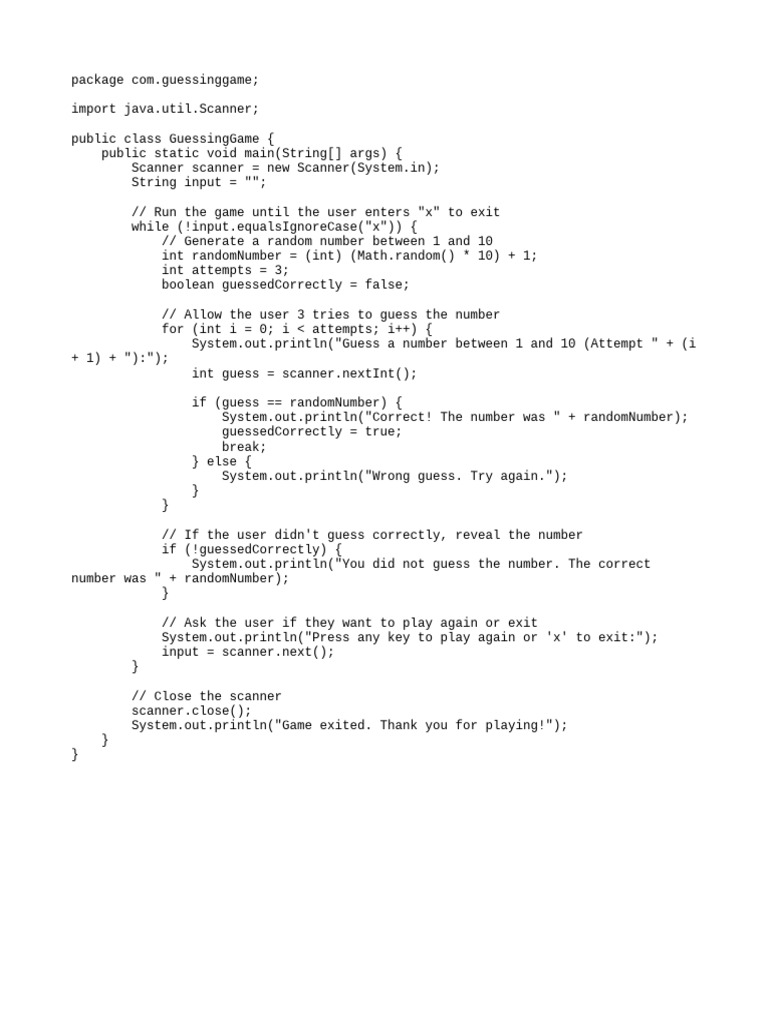 Guessing Game | PDF