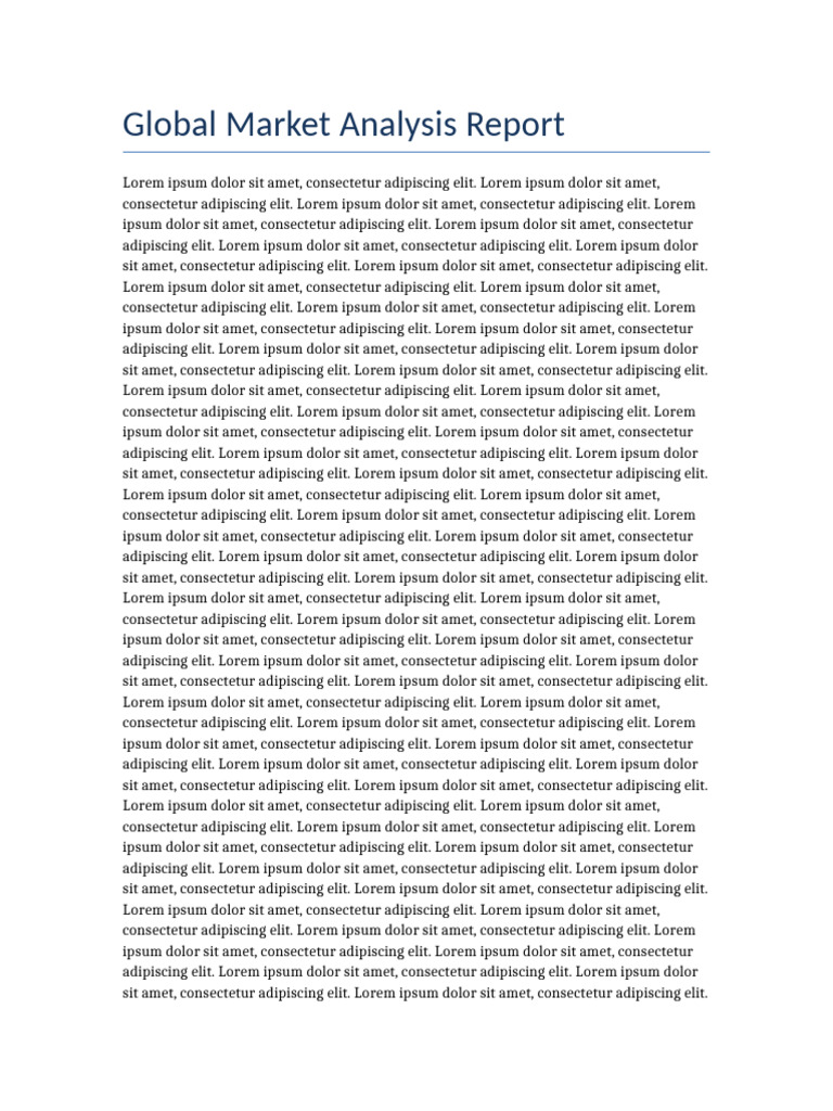 Market Analysis | PDF