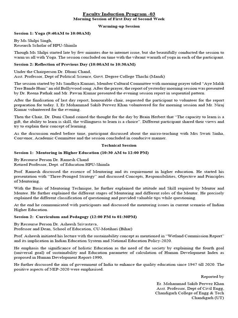 Finalised Report 25012021 | PDF | Mentorship | Cognition