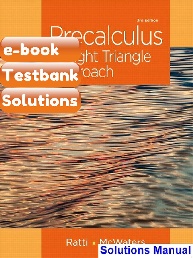 Ebook & Testbank Precalculus A Right Triangle Approach 3rd Edition ...