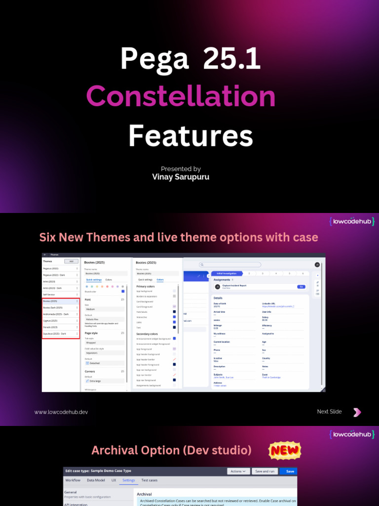 Pega 25.1 Constellation Features | PDF | Application Software | Software