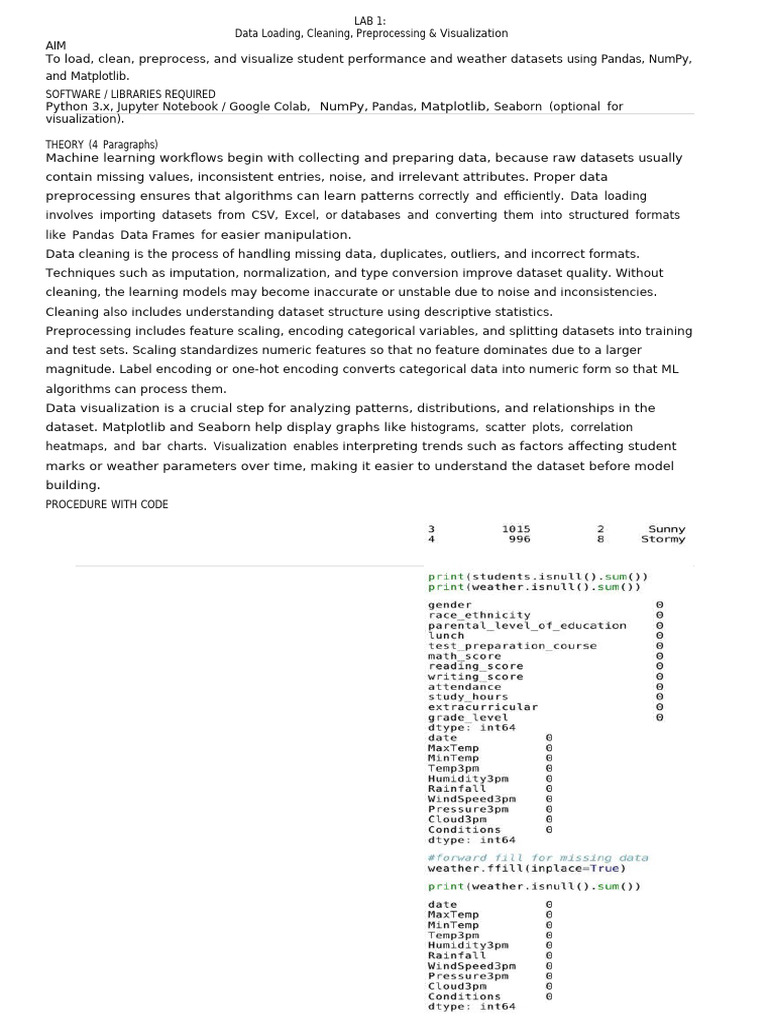 Machine Learning Lab File | PDF