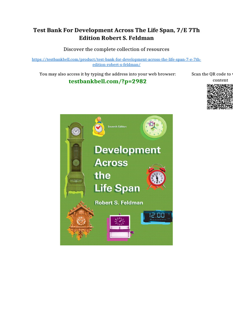 Test Bank for Development Across the Life Span, 7/E 7th