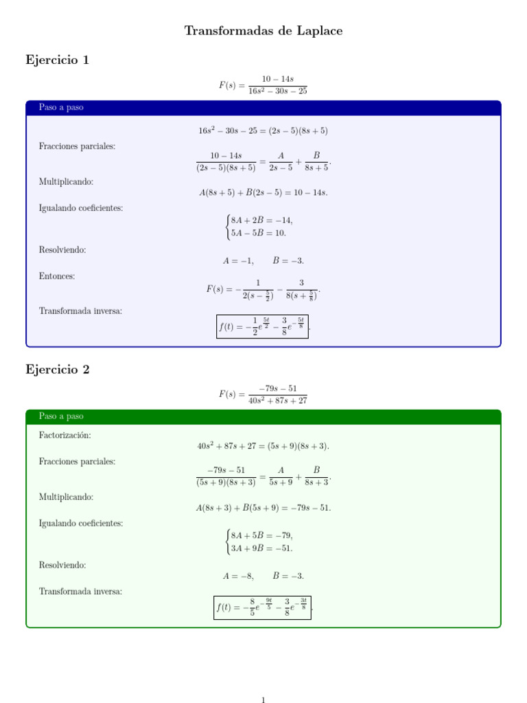 Transformadas de La Place | PDF | Matemáticas | Teoría de los números