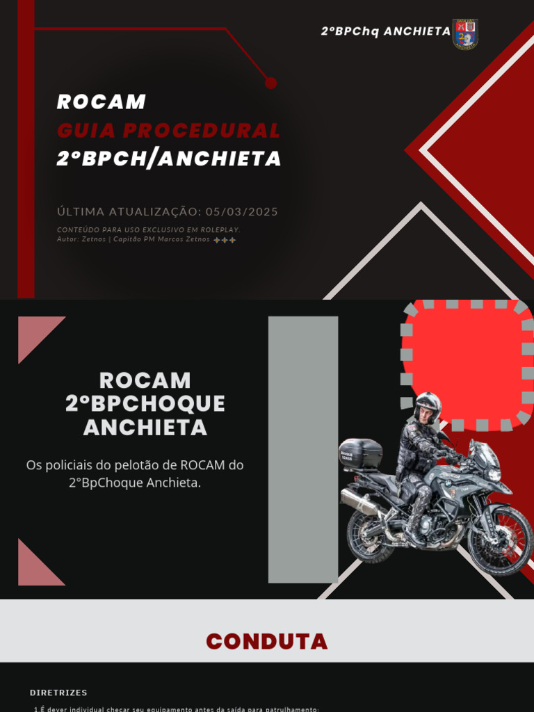 Rocam - Guia Procedural 2ºbpcanchieta | PDF | Trem | Motocicleta