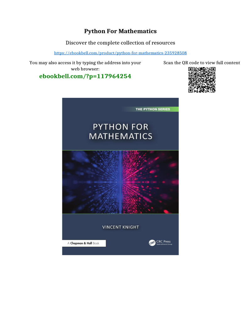 Python For Mathematics PDF Version | PDF | Mobile App | Advertising