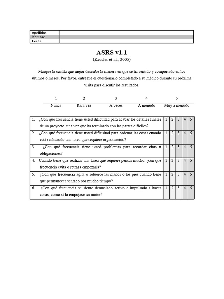 ASRSv1.1 - Quest | PDF
