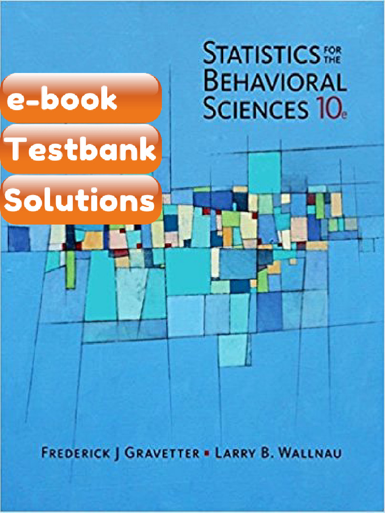 eBook & Testbank Statistics for the Behavioral Sciences 10th Edition ...