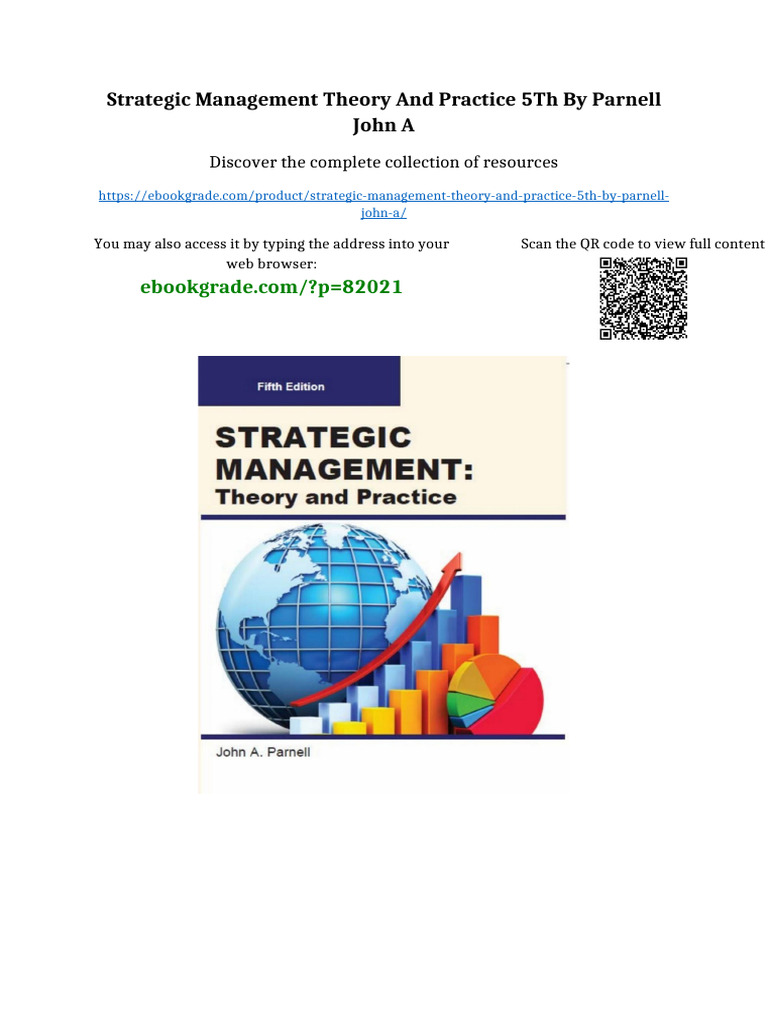 Strategic Management Theory and Practice 5th By Parnell John A Full ...