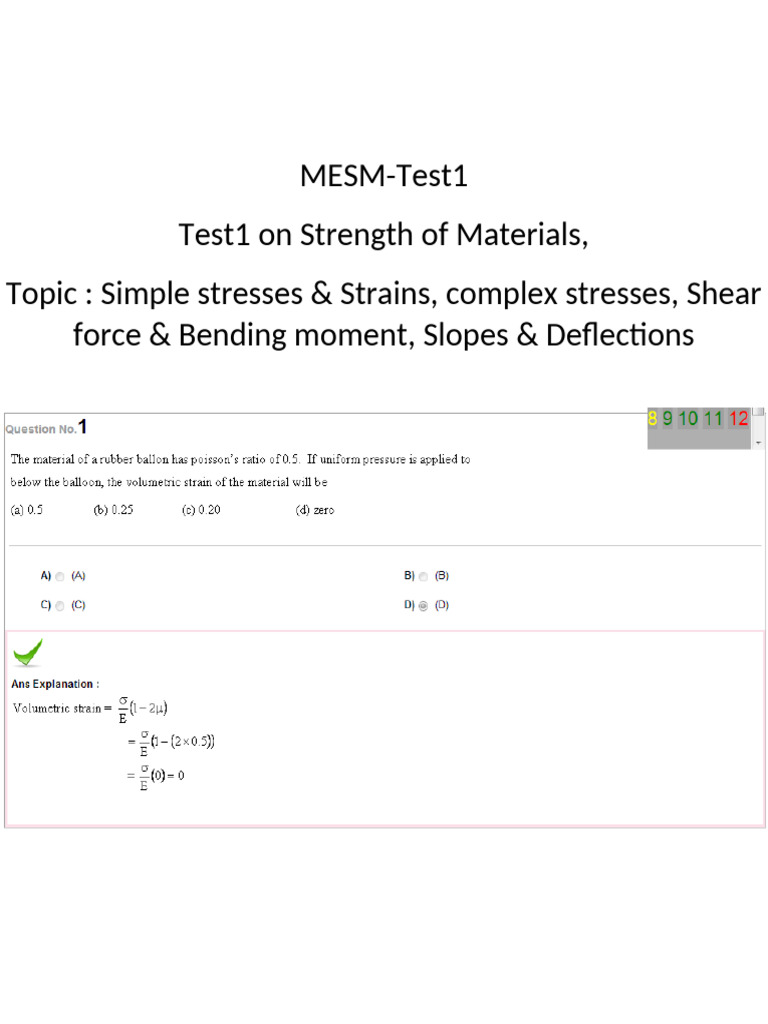 ME Strength of Materials | PDF