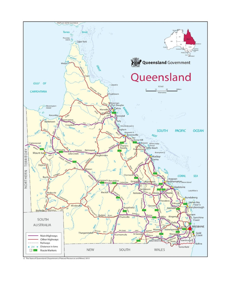 A3 Map of Queensland | PDF