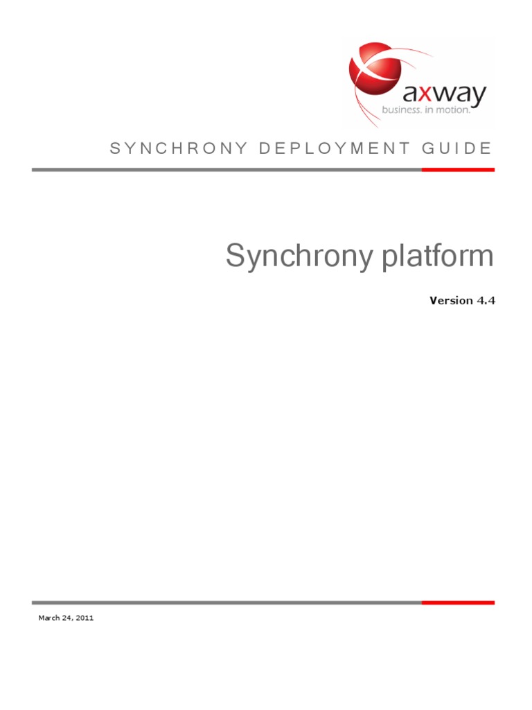 Synchrony Platform 4.4 DeploymentGuide AllOS en | PDF