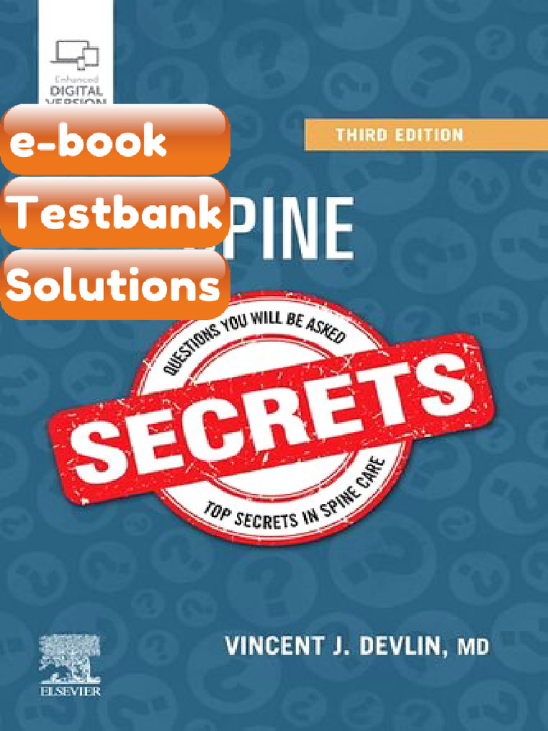 Spine Secres 3rd Edition Vincent J Devlin Ebook & Testbank | PDF ...