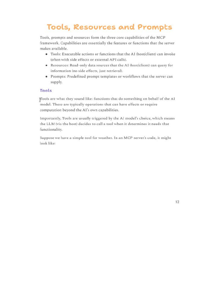 MCP Tools and Resource | PDF