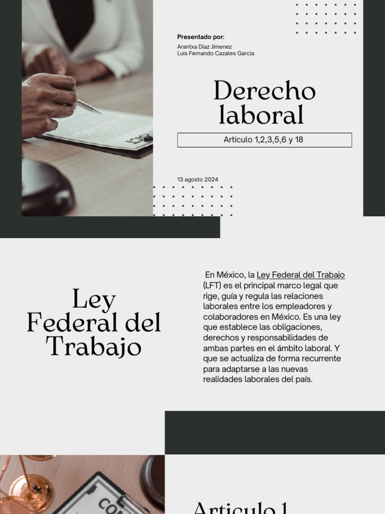 Ley Federal Del Trabajo | PDF | Derecho laboral | Salario